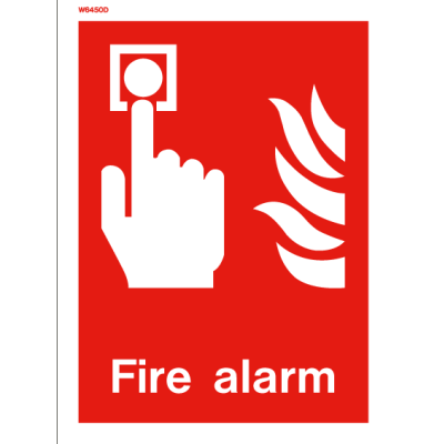 Sign Fire Alarm White Fire Depot