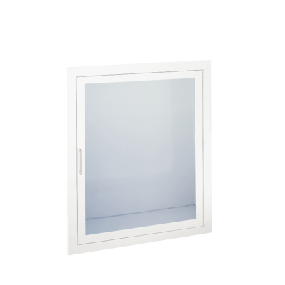 Firechief Arc Double Cabinet - White Steel Fully-recessed Clear Acrylic Glazed Door Fire Depot