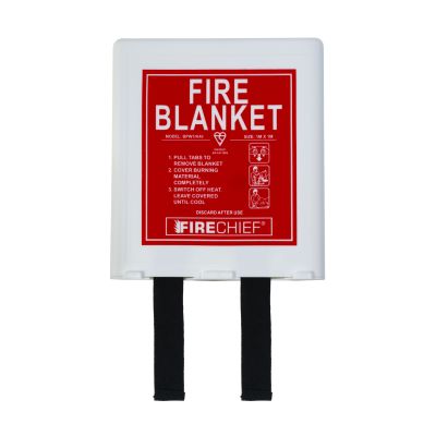 1 x 1m Firechief Fire Blanket Rigid Case White 