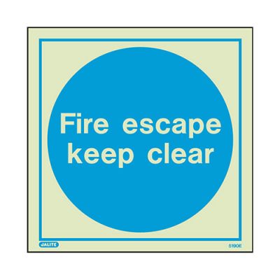 Fire Escape Keep Clear Sign Fire Depot