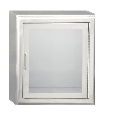 Firechief Arc Double Cabinet - Stainless Steel Semi-recessed Clear Acrylic Glazed Door Fire Depot