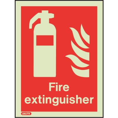 Sign Fire Extinguisher Photolum Fire Depot