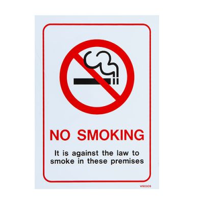 Sign No Smoking It Is Against The Law To White Rigid Fire Depot