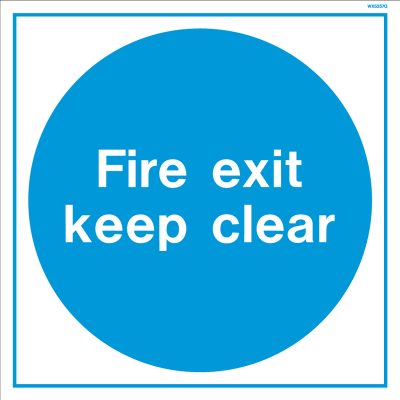 Fire Exit Keep Clear Sign Fire Depot