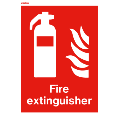 Sign Fire Extinguisher White Fire Depot