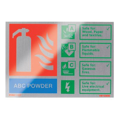 Sign Abc Powder, Brushed Aluminium (HS1030ID)