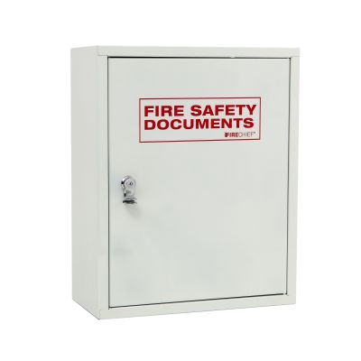 Metal Document Cabinet, Seal Latch, White Fire Depot