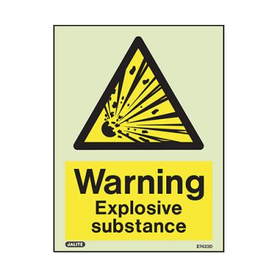 Sign Explosive Substance Photolum Fire Depot