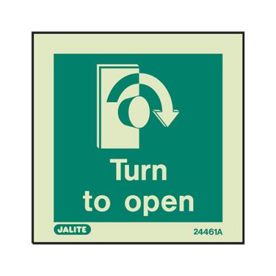 Sign Turn To Open - Right Photolum Fire Depot