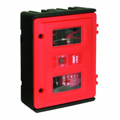Double Extinguisher Cabinet-2x9kg/9l c/w Keybox Fire Depot