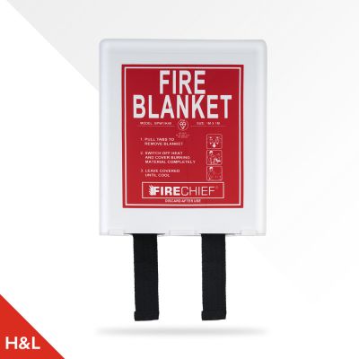 1 x 1m Firechief Basic Pod Fire Blanket White Retail Packaged (K40)