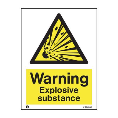 Sign Explosive Substance White Fire Depot