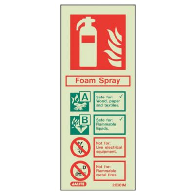 Sign Foam Spray Photolum Fire Depot