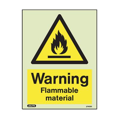 Sign Flammable Material Photolum Fire Depot