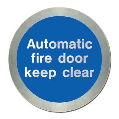 Stainless Steel Automatic Fire Door Keep Clear Fire Depot