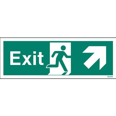 Sign Exit Up Right White Fire Depot