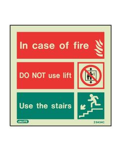 Sign IN CASE OF FIRE Photolum
