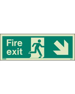 Sign EXIT DOWN RIGHT Photolum (448K/R)