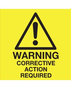 Warning Corrective Action Required Label - Roll of 1000 (WCAR) Fire Depot