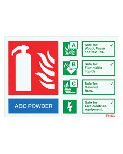 Sign ABC Powder, White Self-Adhesive - Pack of 10 (SV103L)