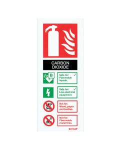 Sign Co2, White Self-Adhesive - Pack Of 10 (SV104P)