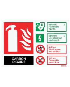 Sign CO2, White Self-Adhesive - Pack of 10 (SV104L)
