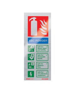 Sign ABC Powder, Brushed Aluminium (HS1030M)