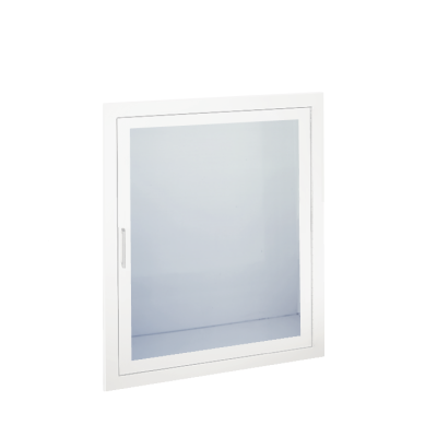 Firechief Arc Double Cabinet - White Steel Fully-recessed Clear Acrylic Glazed Door (FEC4015F10)