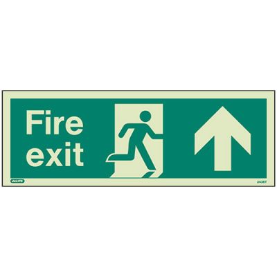 Sign FIRE EXIT UP Photolum