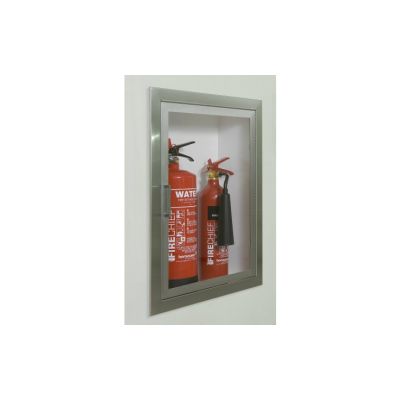 Firechief Arc Double Cabinet - Stainless Steel Fully-recessed Clear Acrylic Glazed Door (FEC4035F10)