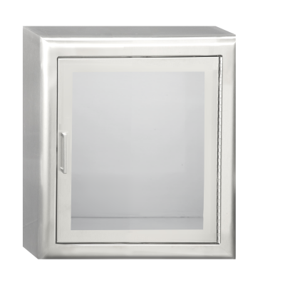 Firechief Arc Double Cabinet - Stainless Steel Semi-recessed Clear Acrylic Glazed Door (FEC4038F10)