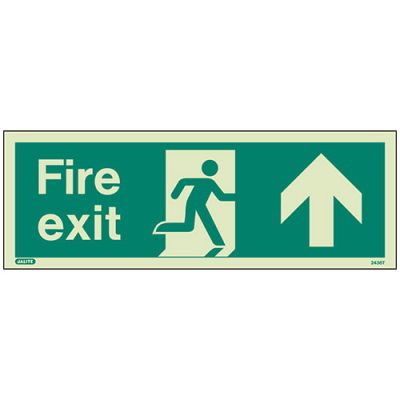 Sign FIRE EXIT UP Photolum