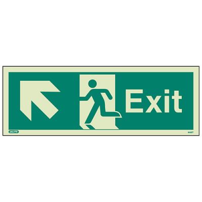 Sign EXIT UP LEFT Photolum (444T/R)
