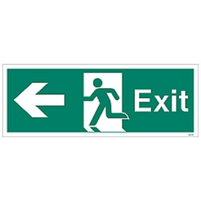 Sign EXIT LEFT White (W409K)