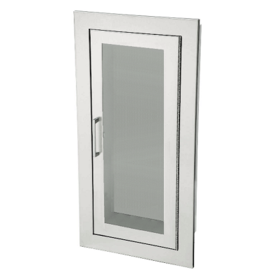 Firechief Arc Single Cabinet - Aluminium Fully-recessed Clear Acrylic Glazed Door (FEC2025F10)