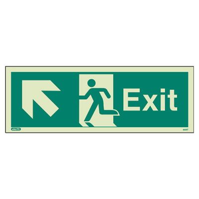Sign EXIT UP LEFT Photolum (444K/R)