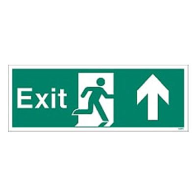 Sign EXIT UP White (W446K)