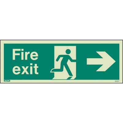 Sign FIRE EXIT RIGHT Photolum