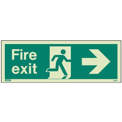 Sign FIRE EXIT RIGHT Photolum
