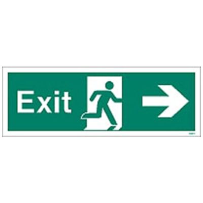 Sign EXIT RIGHT White (W405T)