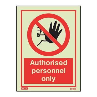 Prohibition Authorised Personnel Only Sign (8138D/R)