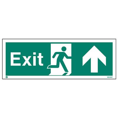 Sign EXIT UP White (W446T)