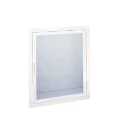 Firechief Arc Double Cabinet - White Steel Fully-recessed Clear Acrylic Glazed Door