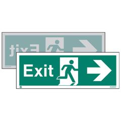 Double-Sided Exit Sign Right Or Left Fire Depot