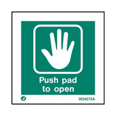 Push Pad To Open Sign Fire Depot
