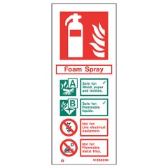 Sign Foam Spray White Fire Depot