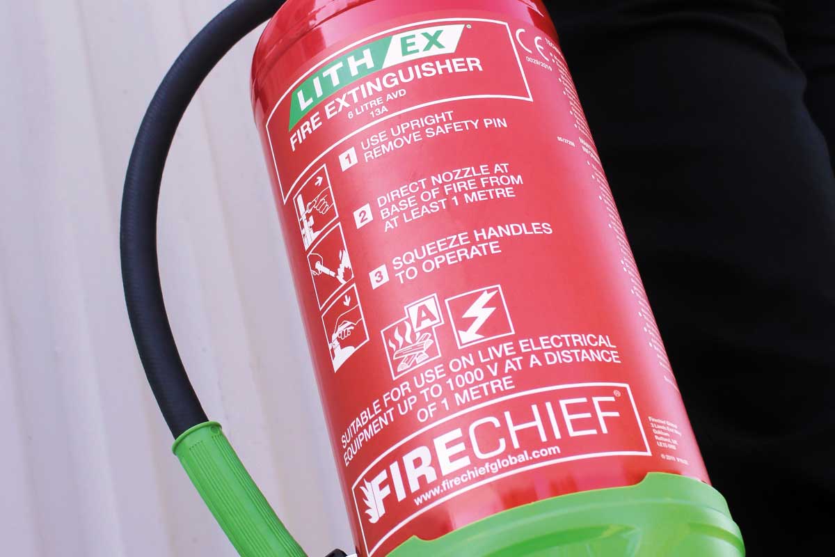 What is a Lithium-ion battery? Example of a Lithium-ion Battery Fire Extinguisher